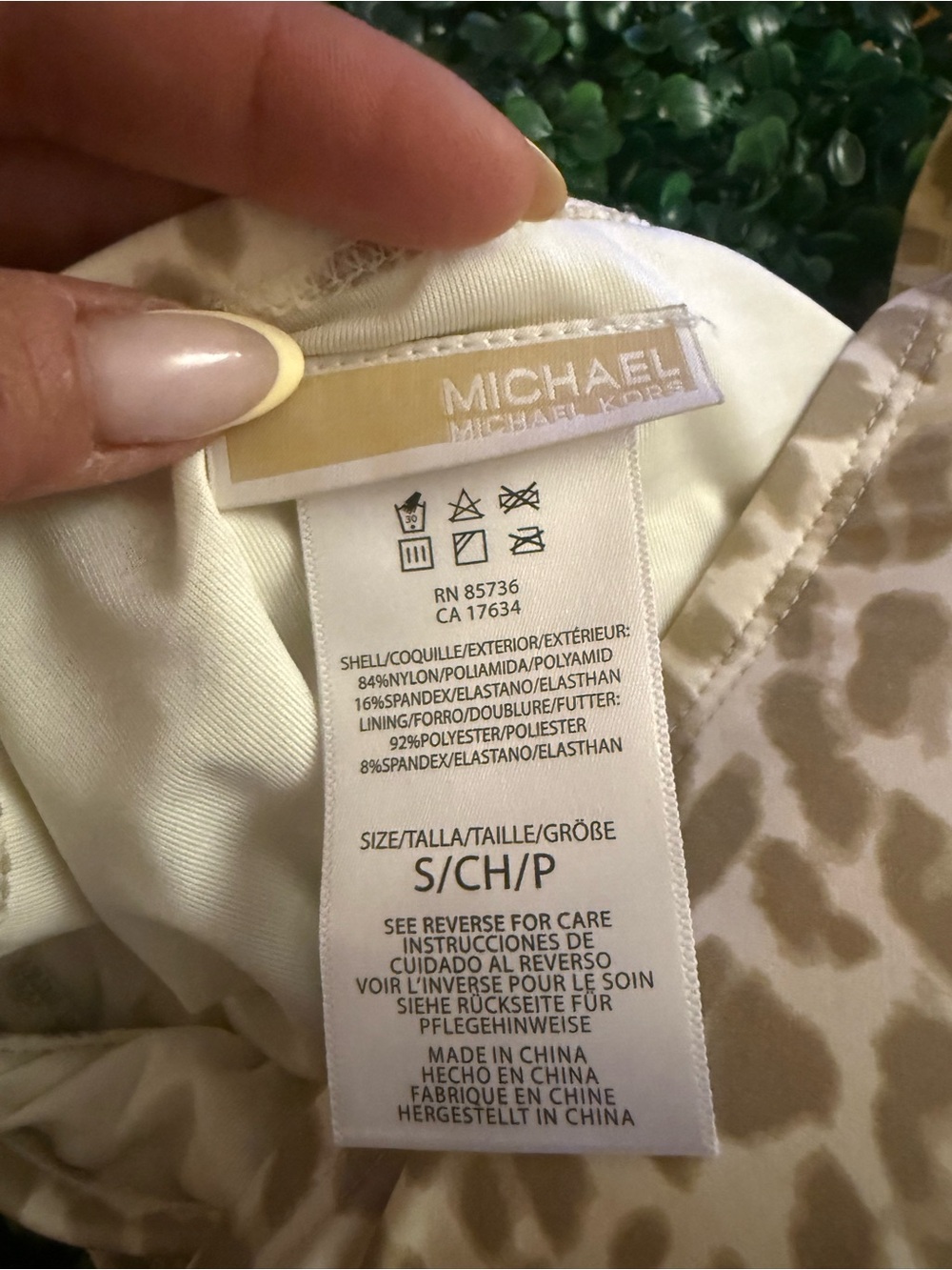 Michael Kors Beige Leopard-Print Ring Bikini Set - Picture 5 of 5